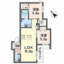 シャーメゾンエクラ三明町 0201 ｜ 大阪府大阪市阿倍野区三明町１丁目87-2（賃貸マンション2LDK・2階・61.50㎡） その2