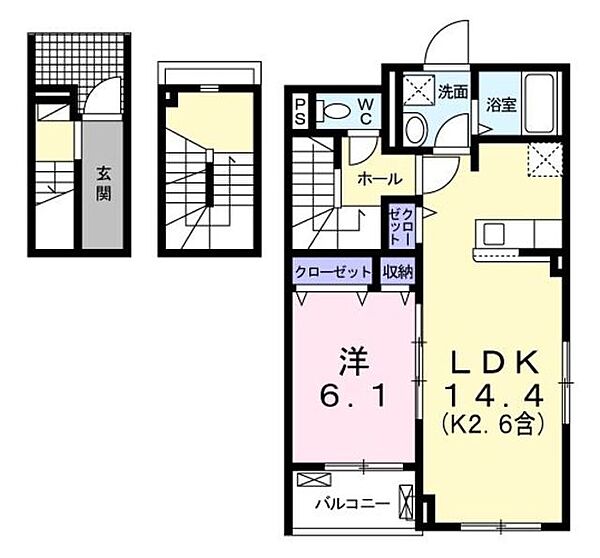 シュトラール ｜東京都青梅市大門１丁目(賃貸アパート1LDK・3階・60.17㎡)の写真 その2