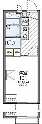 レオパレス昴555F 1Kの間取図画像