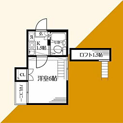フラット上星川 1Kの間取図画像