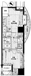 ブロードシティ東京 1DKの間取図画像