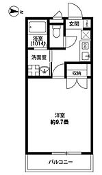アンプルールブワmer 1Kの間取図画像