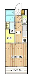 メゾンドアンジュ 1Kの間取図画像
