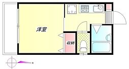 メゾンドエスペランスB 1Kの間取図画像