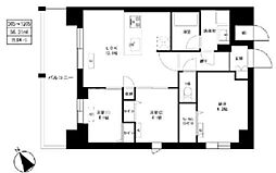 東京マンション 2SLDKの間取図画像