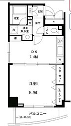 カーサフロラシオン 1DKの間取図画像