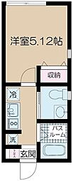NSGATE五反野 1階1Kの間取り