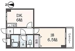 グランプラス五本木 1DKの間取図画像