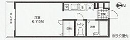 パーシモンコート ワンルームの間取図画像
