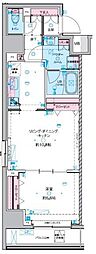ジェノヴィア東神田グリーンヴェール 1LDKの間取図画像