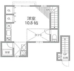 AliceberryII 2階ワンルームの間取り