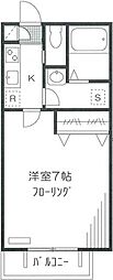 ドミールM・C 1Kの間取図画像