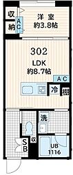 アグライア恵比寿 1LDKの間取図画像