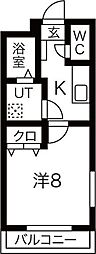 ラプラージュ・ヴェール 1Kの間取図画像