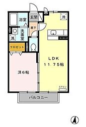 ハウスオブブランカ 1LDKの間取図画像