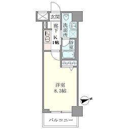 Cours 1Kの間取図画像