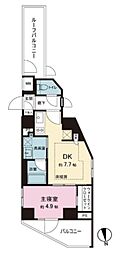 サンウッドフラッツ新宿四谷三丁目 1DKの間取図画像