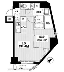 ハーモニーレジデンス上野の杜 1LDKの間取図画像