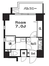 Osaka Metro御堂筋線 天王寺駅 徒歩11分の賃貸マンション 11階1Kの間取り