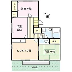 ベルメゾン鞍打 3LDKの間取図画像