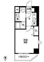 シルフィ田端 1Kの間取図画像