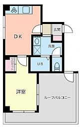 ダイヤモンドビル新浅草 1DKの間取図画像
