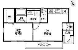 アットリラ八千代台 1階1LDKの間取り