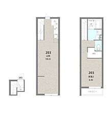 ミハス中野新井薬師II 2階2LDKの間取り