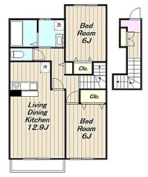 越の山ハイツ　A 2階/201