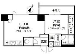ガーデンヒルズ柿ノ木坂 1階1LDKの間取り