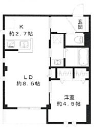 Blan cube戸越公園（Nearly ZEH） 2階1LDKの間取り