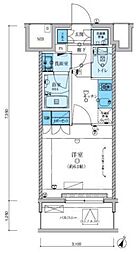 リヴシティ川崎 1Kの間取図画像