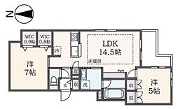 (仮称)高井戸西2丁目メゾン 2LDKの間取図画像