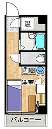 グレイス大森海岸 ワンルームの間取図画像