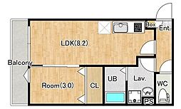 (仮称)ジーメゾン七里風渡野 1LDKの間取図画像
