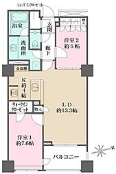 グランスイート明石町 2LDKの間取図画像