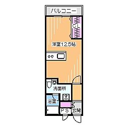 TKアンバーコート宿院 ワンルームの間取図画像