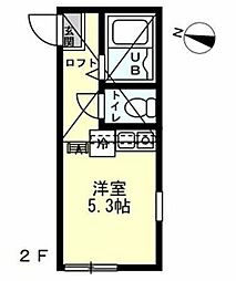 ユナイト南太田レオン・ブルジョア ワンルームの間取図画像