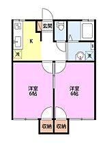 コーポ新大 203 ｜ 新潟県新潟市西区内野町53-8（賃貸アパート2K・2階・35.64㎡） その2