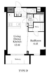ラティエラ成城学園前 7階1LDKの間取り