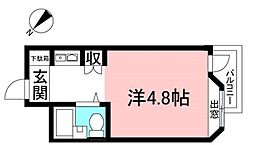 パークアベニュー国分寺 ワンルームの間取図画像