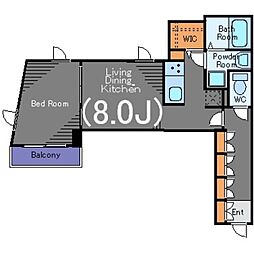 ビバリーホームズ中延2 1LDKの間取図画像