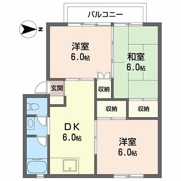 アン・シュクル（佐藤アパート） 1C｜青森県青森市大字石江字江渡(賃貸アパート3DK・1階・50.00㎡)の写真 その2