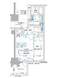 オーパスレジデンス中板橋 5階1LDKの間取り