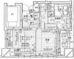 東京メトロ丸ノ内線 中野坂上駅 徒歩10分の賃貸マンション 5階1DKの間取り