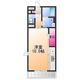 WISTERIA　PLACE 1階ワンルームの間取り