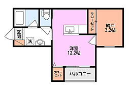 ノアノア天神 1LDKの間取図画像