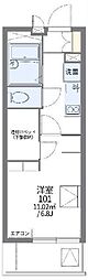 レオパレスRefined 1Kの間取図画像