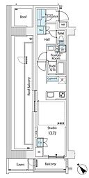 オープンレジデンシア和光フロント 4階ワンルームの間取り