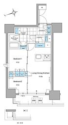 ルフォンプログレ本郷三丁目 2LDKの間取図画像
